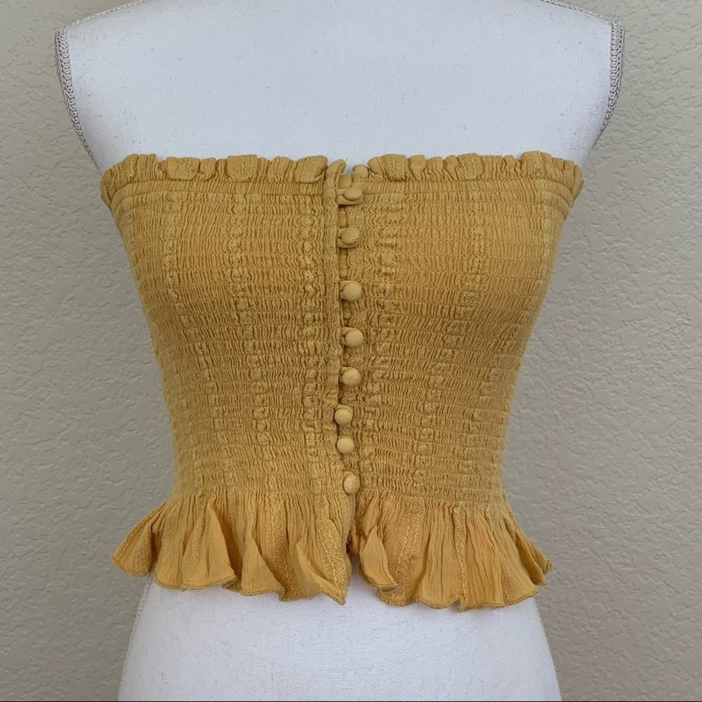 American Eagle Outfitters Yellow Tube Top, Size S, GUC
